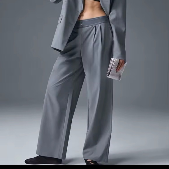 Alo yoga suit up trouser grey pants - Picture 1 of 4